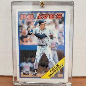 1988 Topps Dale‎ Murphy autographed baseball card